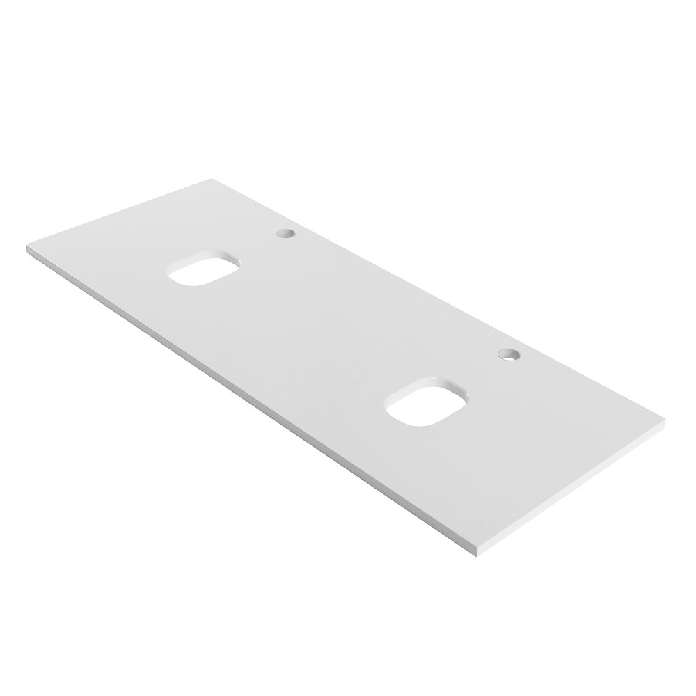 Столешница под раковину с двумя отверстиями BelBagno 140 белый EK-140-2-BL - 1