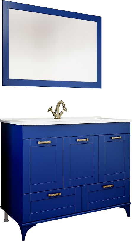 Мебель для ванной Sanflor Ванесса 105 напольная, индиго - 0