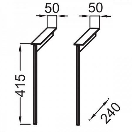 EB3055-BLV Перекладина для установки ножек на мебель - 4