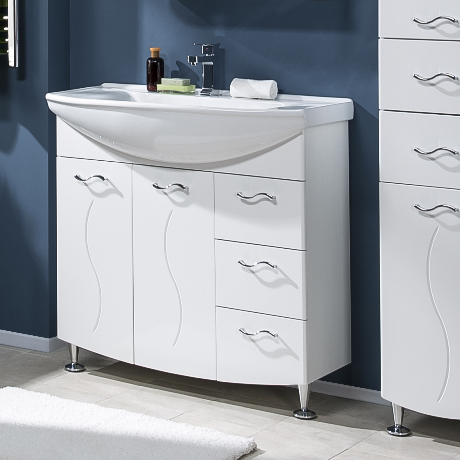 Тумба с раковиной Aquanet Моника 85 - 0