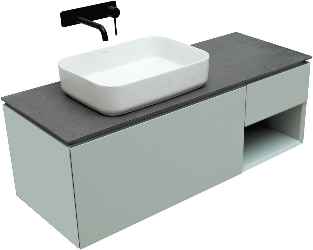 1.21006.PWM INFINITY Тумба 120 L 1+1, рapyrus white matt (274256) - 2