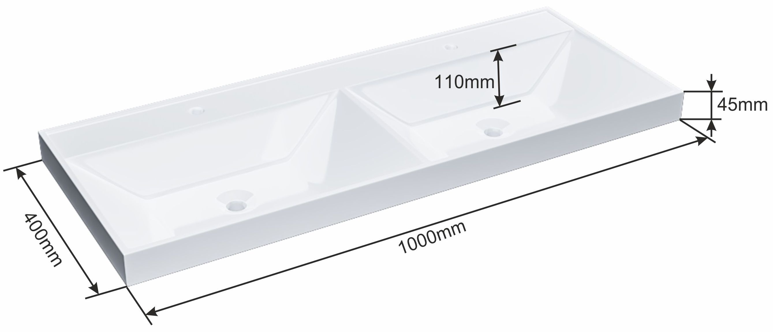Тумба с раковиной Санта Лондон 100 белый - 6