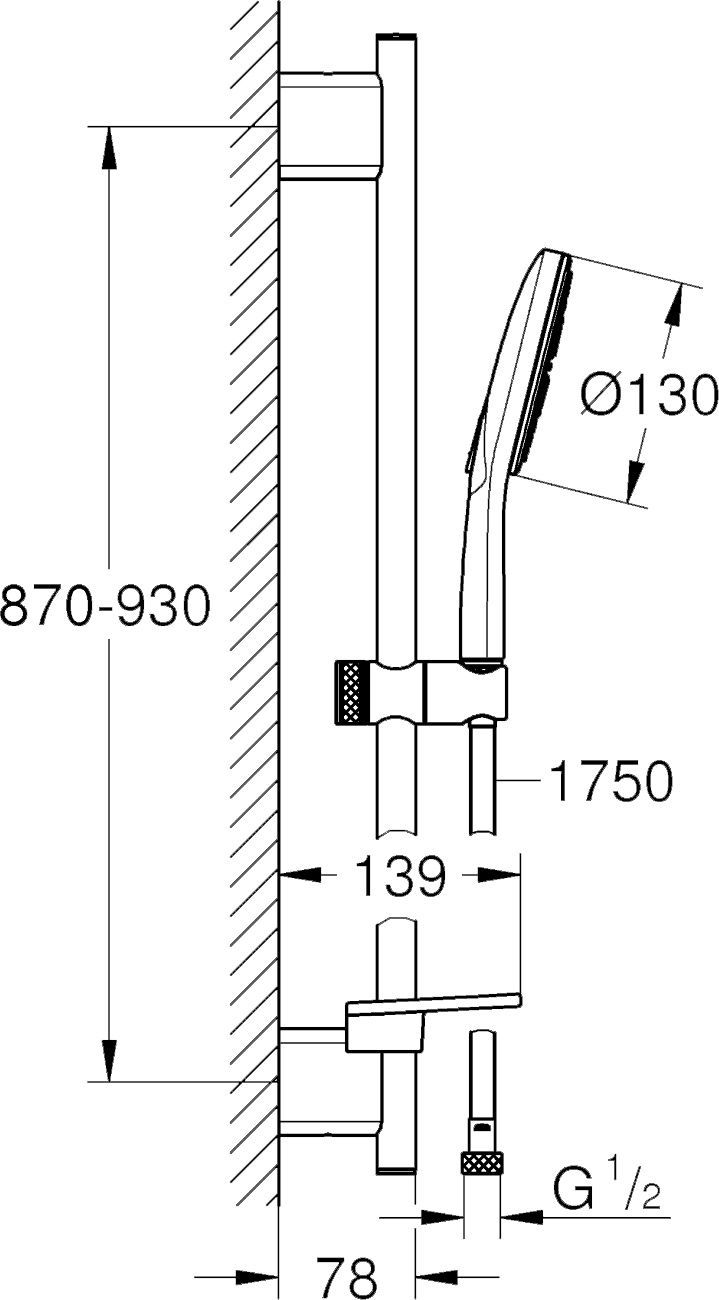 Душевой гарнитур Grohe Rainshower SmartActive 26578000 - 1