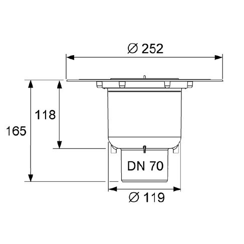 Сифон вертикальный DN70 3603600 - 1