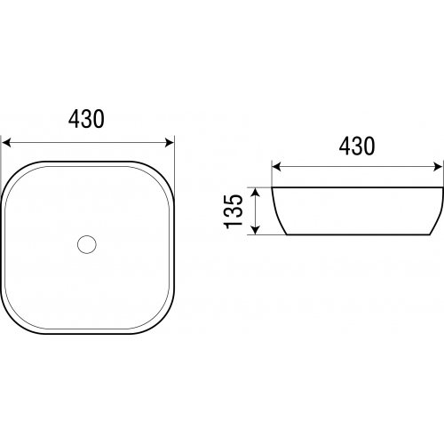 Раковина накладная Weltwasser WW ELBACH 2198 43 белый  10000003841 - 1