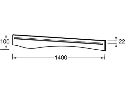 EB1842RU-P6 полочка для зеркала SHERWOOD /140/ (натуральный дуб) - 1
