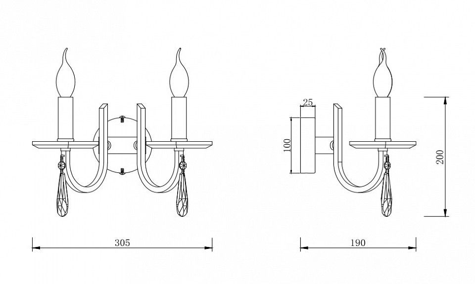 Бра Freya Forte FR1006WL-02G - 4