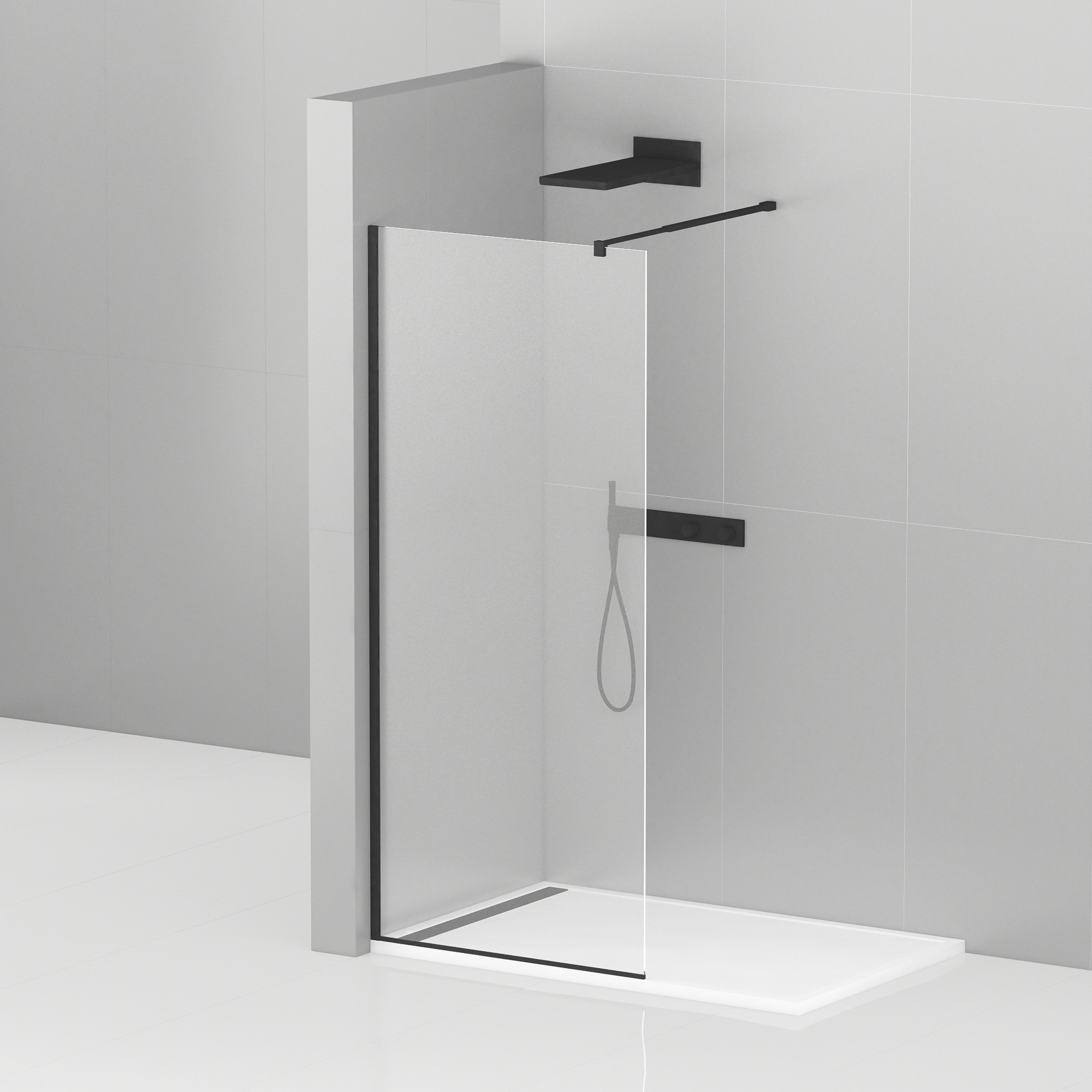 Душевая перегородка Cezares Liberta-L-1-95-C-NERO - 0