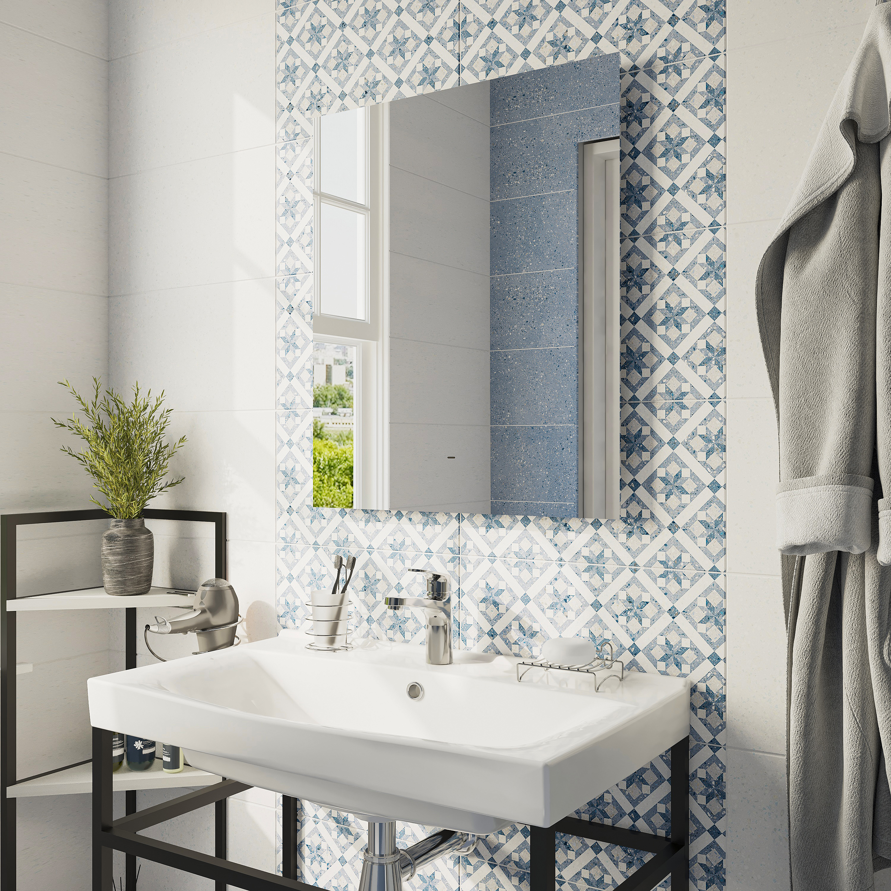 Зеркало DIWO Элиста 60 с подсветкой светодиодной, инфракрасный выключатель, настенное, прямоугольное ЗЛП1743 - 1