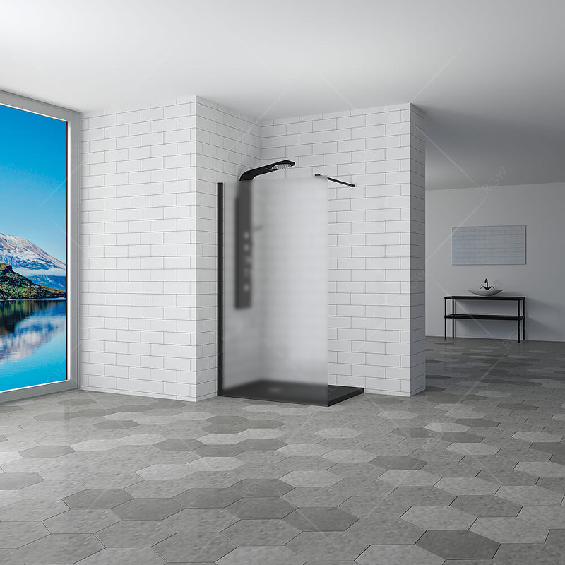 Душевая перегородка RGW Walk In WA-002B 100х195 профиль черный стекло матовое 35100210-24 - 1