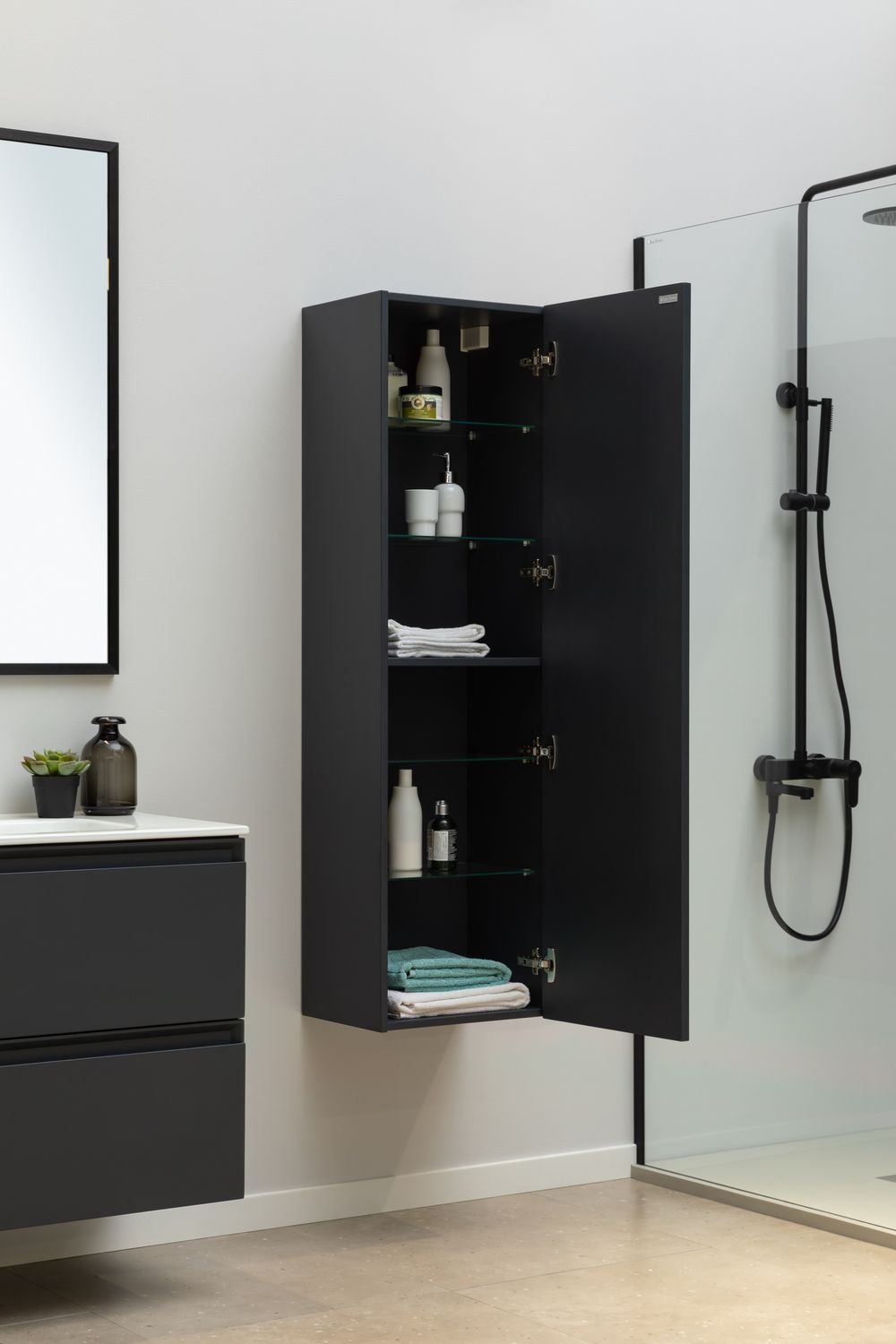 Шкаф пенал Allen Brau Eclipse 40 подвесной черный матовый 1.E1005.AM - 8