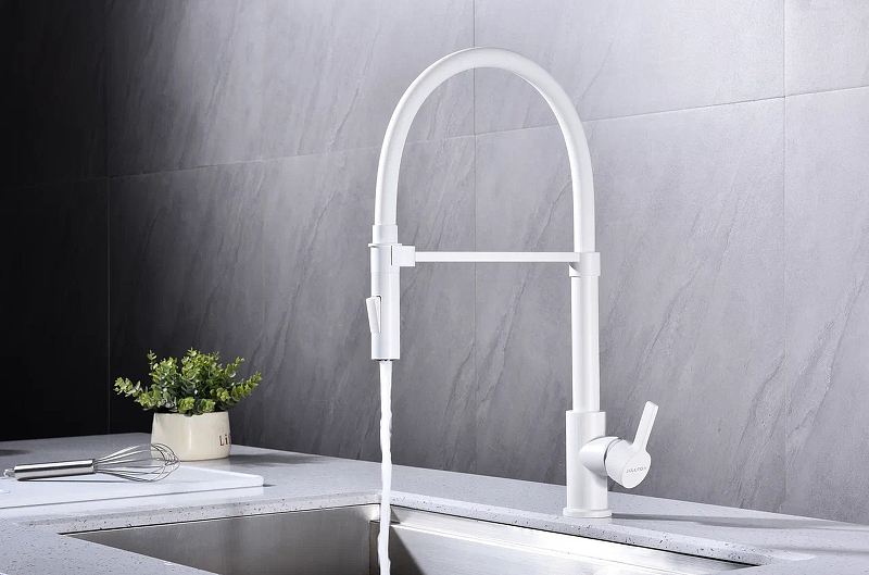 Смеситель для кухни Paulmark Halt белый матовый Ha214021-431 - 2