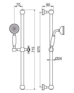 Душевой гарнитур Cezares OLIMP  OLIMP-SD-02 - 1
