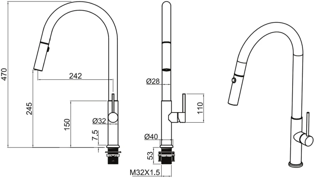 Смеситель для кухни Allen Brau Sprungfeder сталь матовый 5.60002-SS - 4