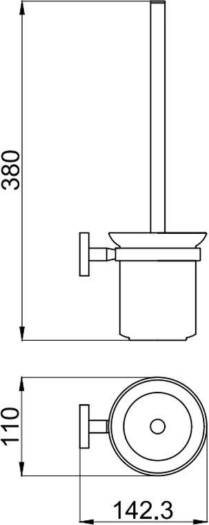 Ершик Allen Brau Priority 6.31008-BN брашированный никель - 1