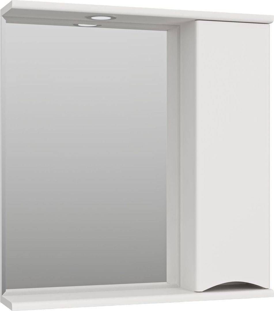 Зеркало-шкаф Misty Атлантик 70 R белый с подсветкой  П-Атл-4070-010П - 0