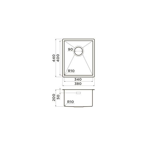 Мойка кухонная Omoikiri Taki графит  4997016 - 1
