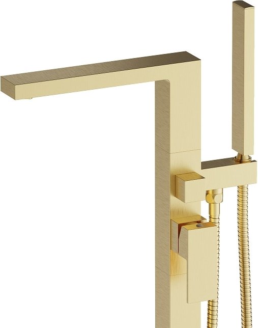 Смеситель Timo Selene 2210/17Y-CR золото, напольный, для ванны с душем - 2