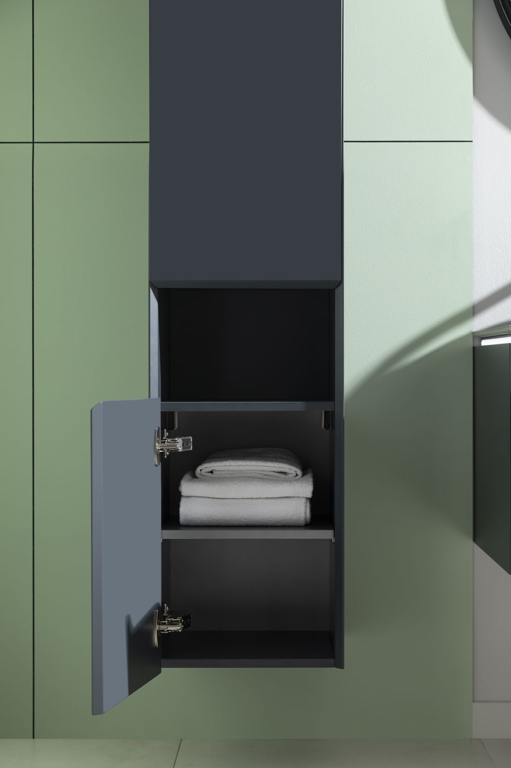 Шкаф пенал Allen Brau Infinity 35 L подвесной черный матовый 1.21010.AM - 12