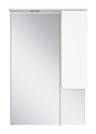 Зеркало-шкаф Misty Чегет 65 правое белое глянцевое П-Чег-02065-01П - 0