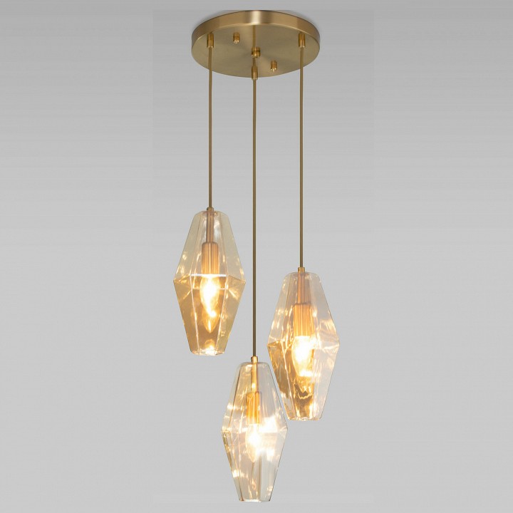 Подвесной светильник Eurosvet Prism 50236/3 янтарный - 0