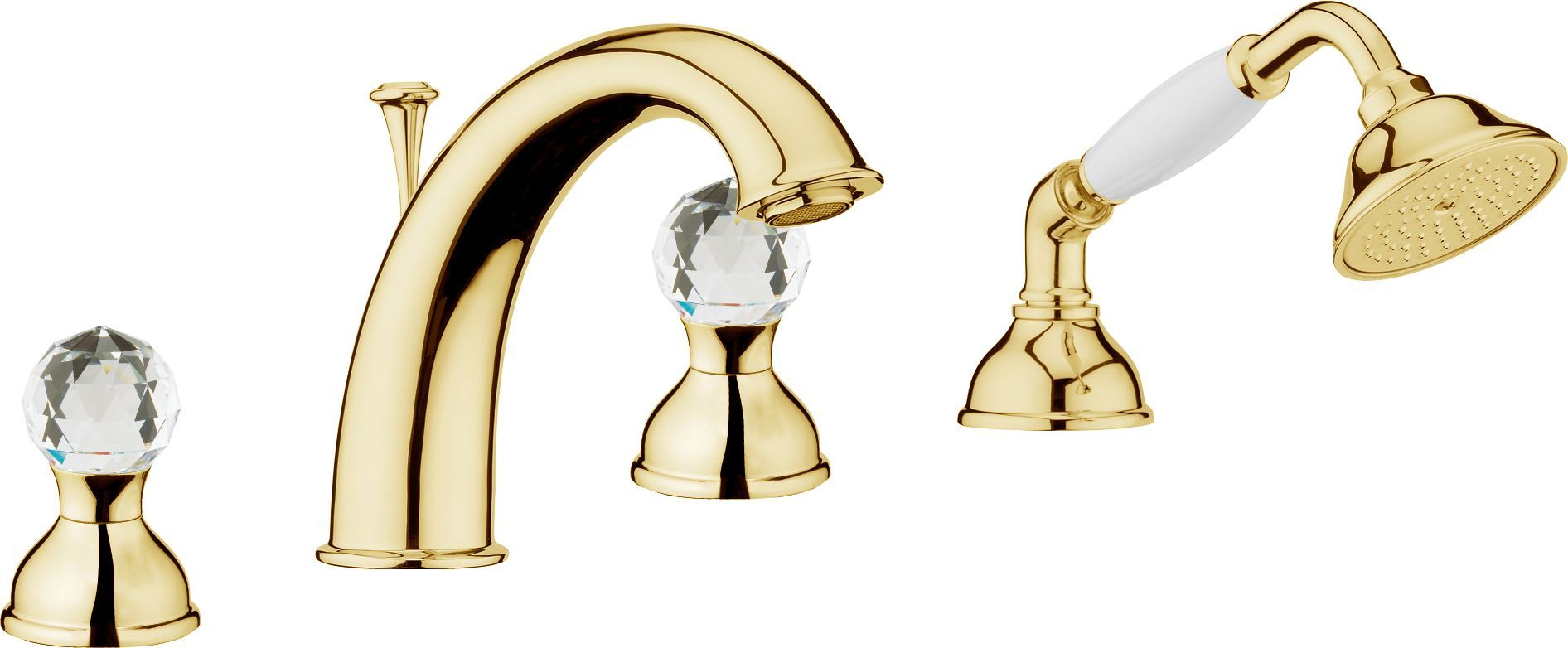 Смеситель Webert Karenina KA730101010 на борт ванны, золото - 0