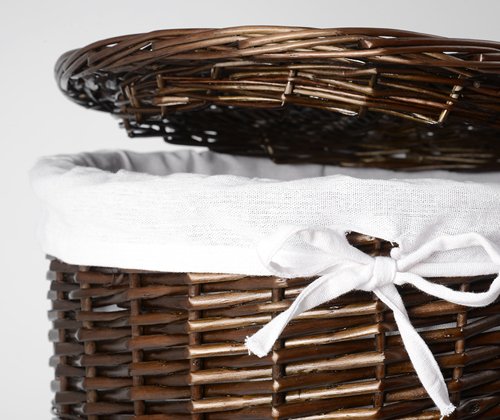 Корзина для белья Wasserkraft Elbe WB-740-L темно-коричневая, большая - 2