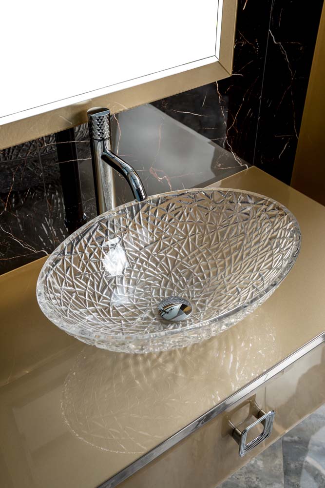 Столешница под раковину Armadi Art Lucido 100 золото 853-100-Light Gold - 0