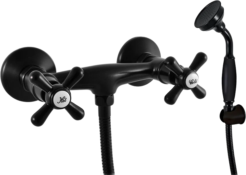 Смеситель для душа Rav Slezak Morava retro черный матовый MK180.5/1CMAT - 0