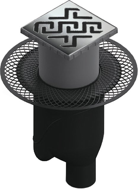 Душевой трап Berges Wasserhaus Platz Antik 15x15 см 090061 - 0