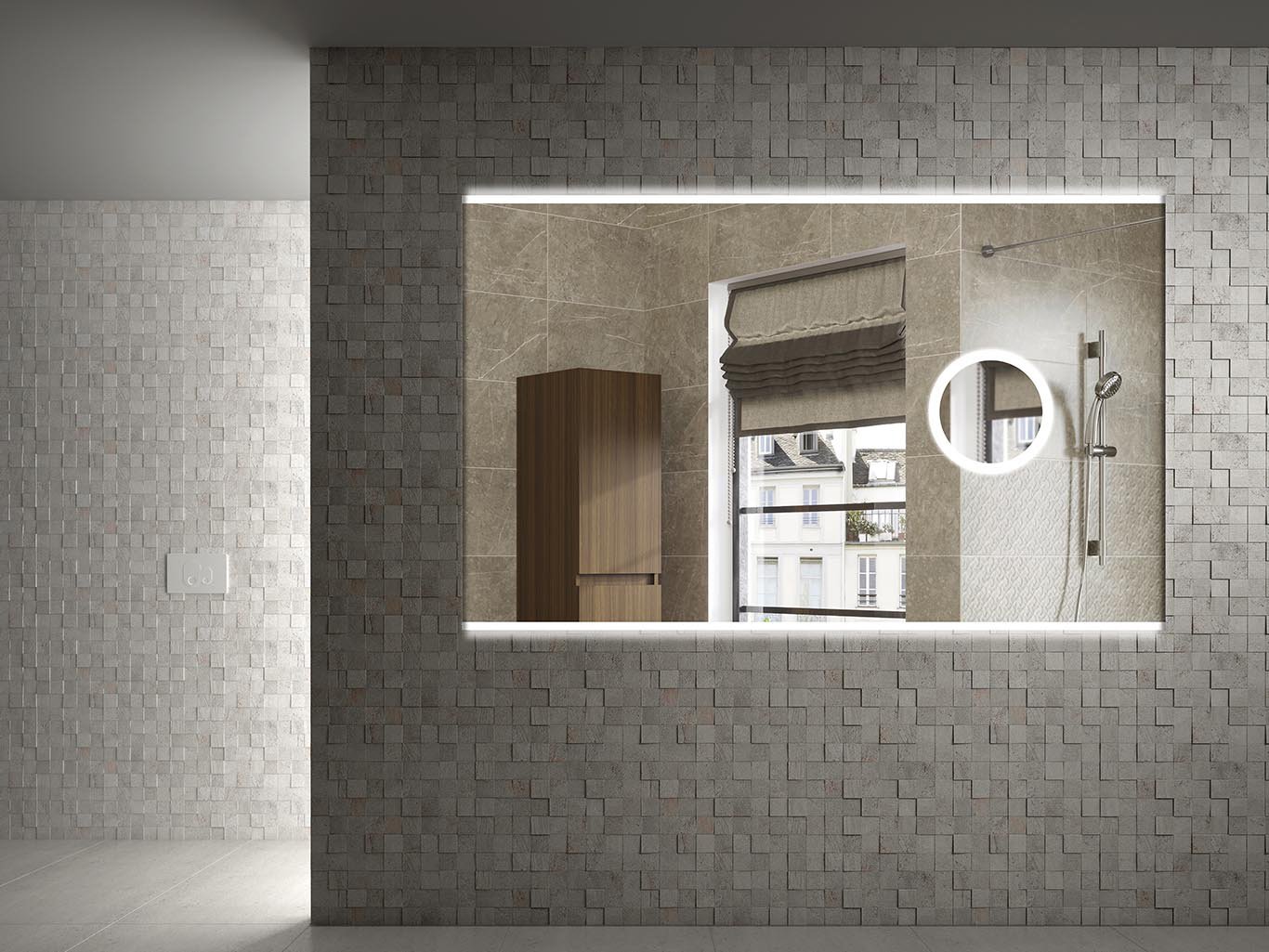 Зеркало Armadi Art Vallessi 100x60, с увеличением и подсветкой 541 - 1