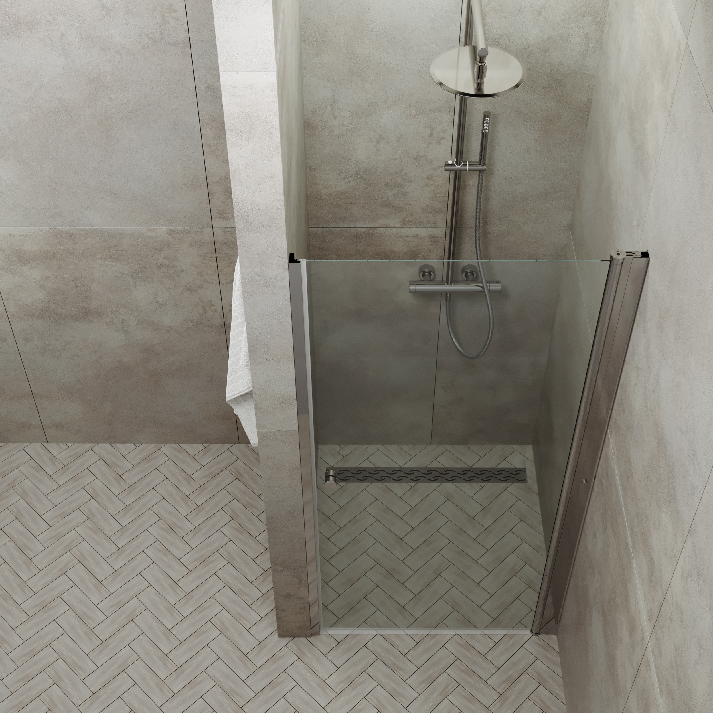 Душевая дверь в нишу DIWO Анапа 70х185, профиль хром глянец Щ0000055501 - 1