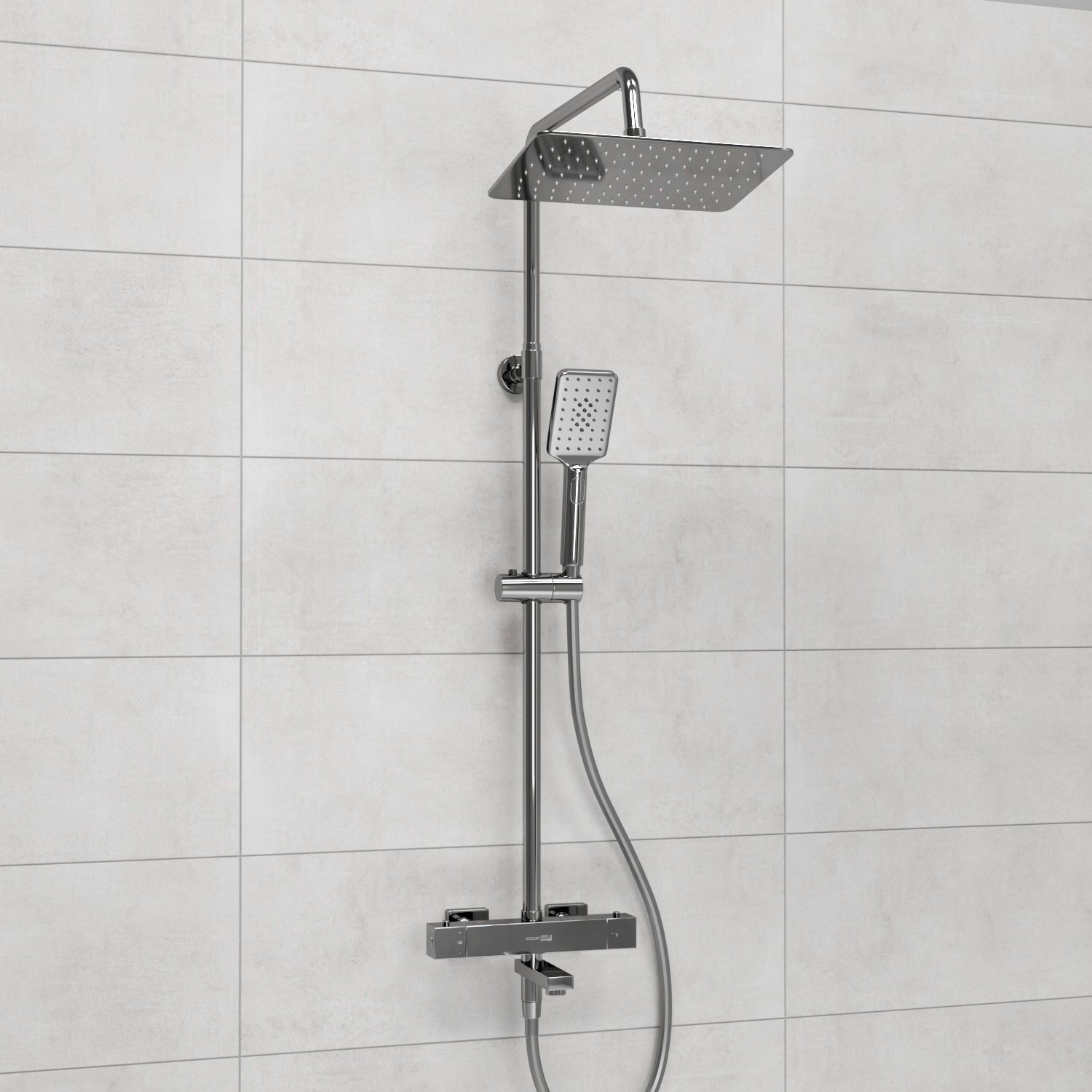 Душевая система WasserKraft 30 с термостатом хром - белый A199.069.126.087.CH Thermo - 1