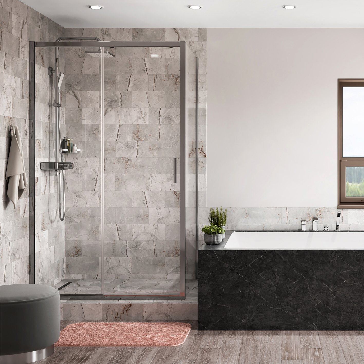 Душевой уголок Wasserkraft Main 41S34 - 1