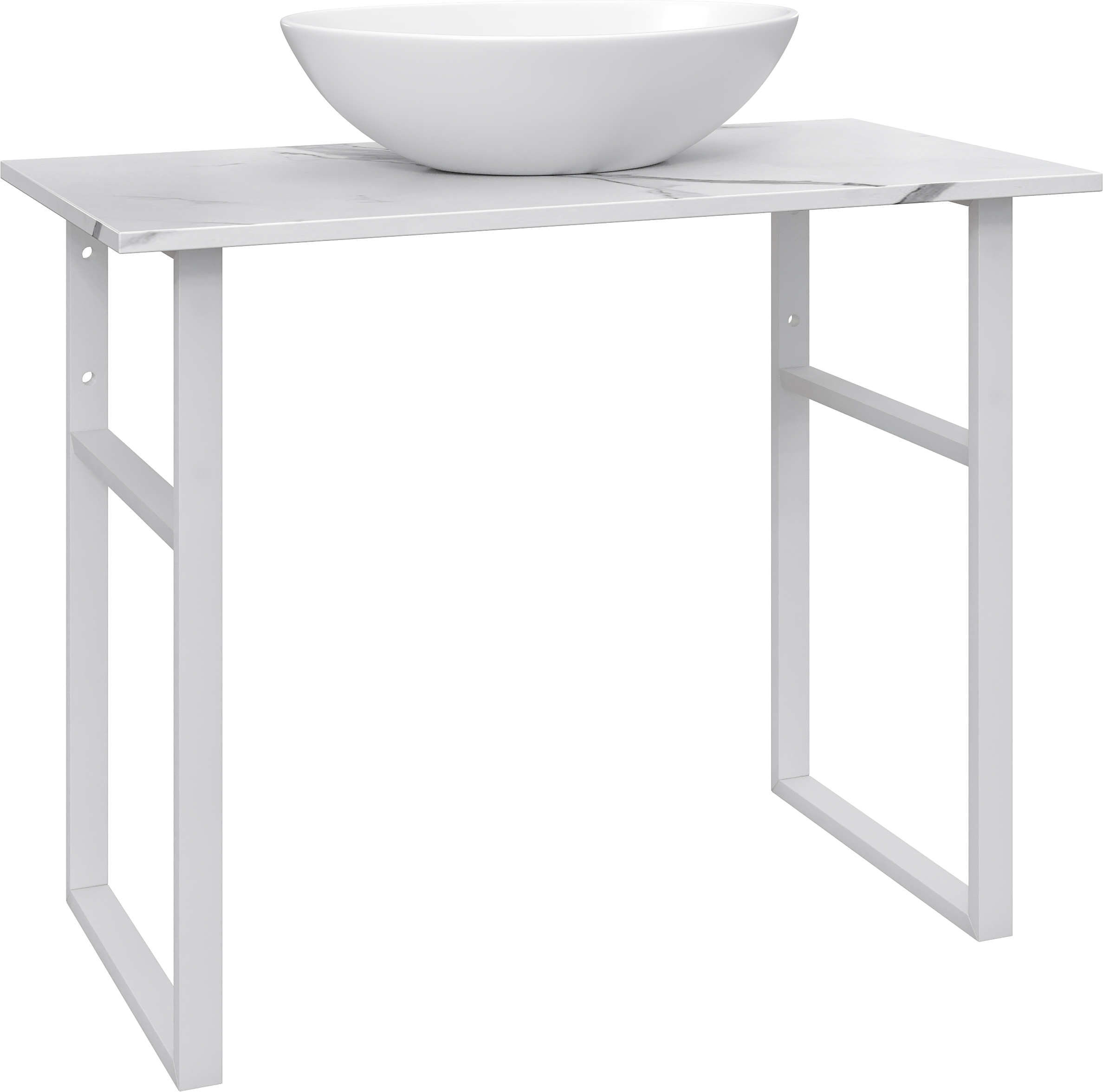 Мебель для ванной DIWO Элиста 100 белый мрамор, с раковиной Moduo 55 Leaf 555465 - 4