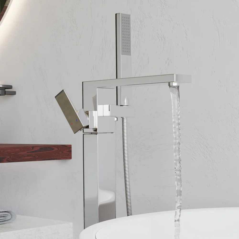 Смеситель напольный для ванны RGW Shower Panels хром 511405350-01 - 2