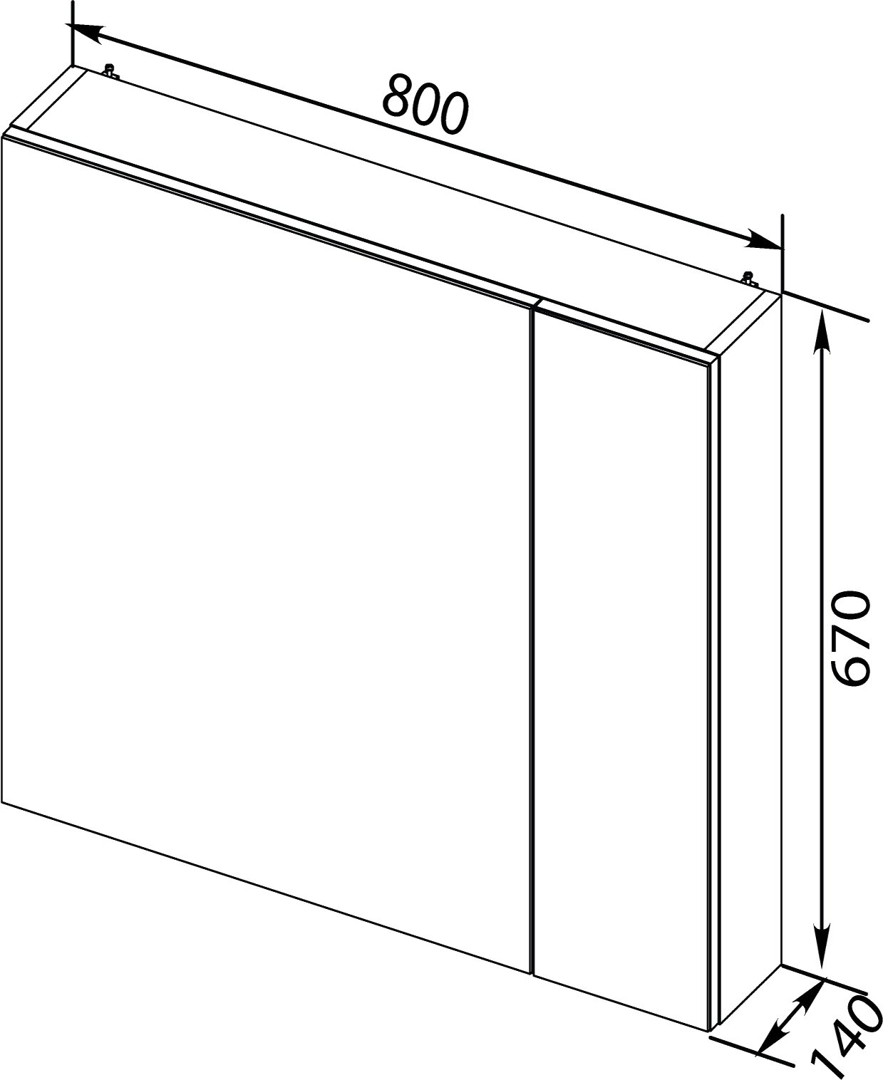 Зеркало-шкаф Aquanet Порто 80 белый 195728 - 9