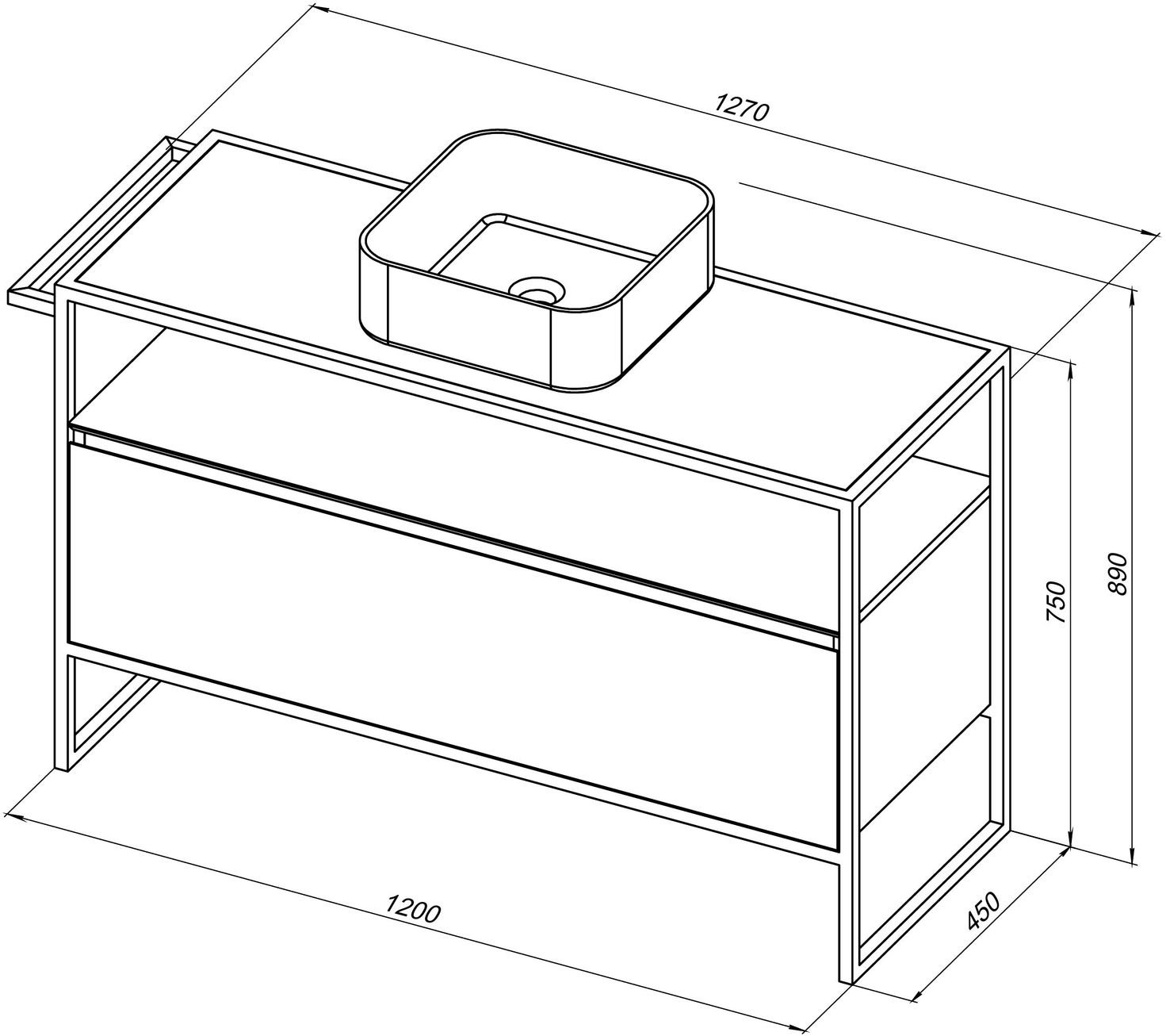 1.31004.PWM PRIORITY Тумба 120, рapyrus white matt (274312) - 1