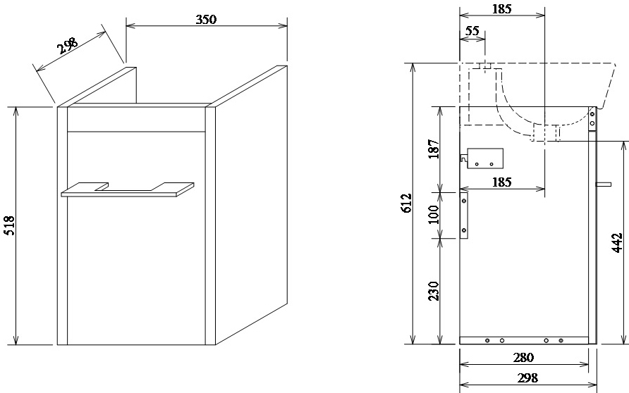 Тумба для комплекта Sanflor Ларго 40 вяз швейцарский C0000002329 - 7