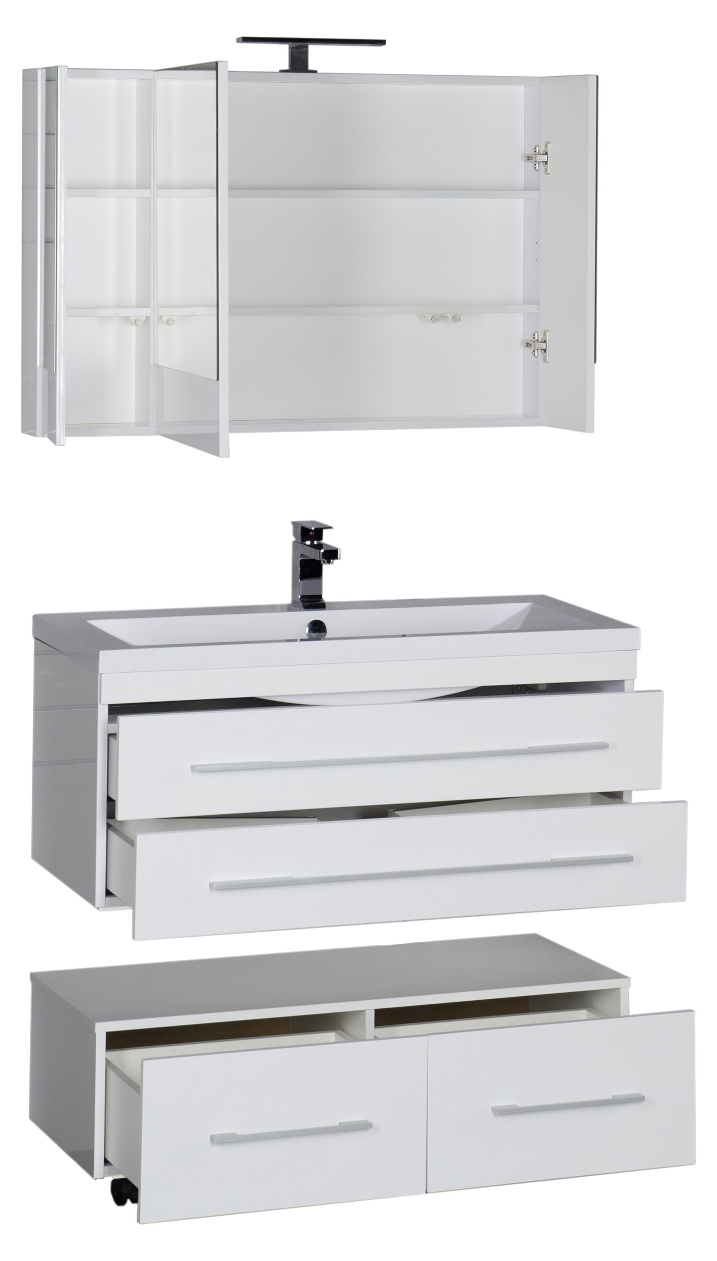 Зеркало-шкаф Aquanet Нота 100 камерино белый 165372 - 14