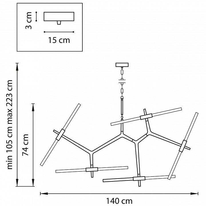 Подвесная люстра Lightstar Struttura 742107 - 2