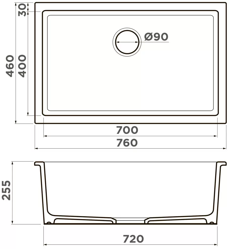 Мойка кухонная Omoikiri Okinoshima Natceramic/черный  4997146 - 1
