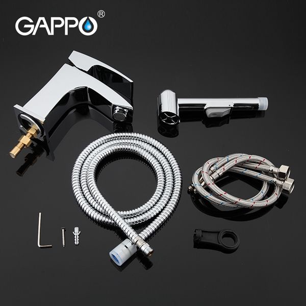 Смеситель для раковины Gappo хром с гигиеническим душем G1207 - 4