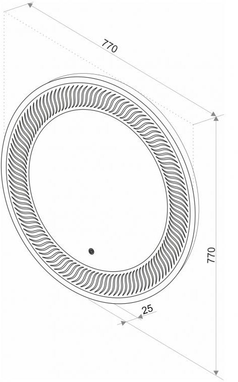 Зеркало Misty Стайл 77 с подсветкой ЗЛП58 - 3