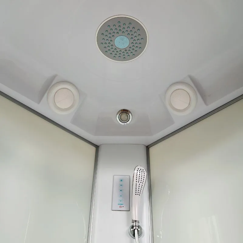 Душевая кабина Deto L 80х80 с гидромассажем и электрикой, хром  L780GM+EL - 4