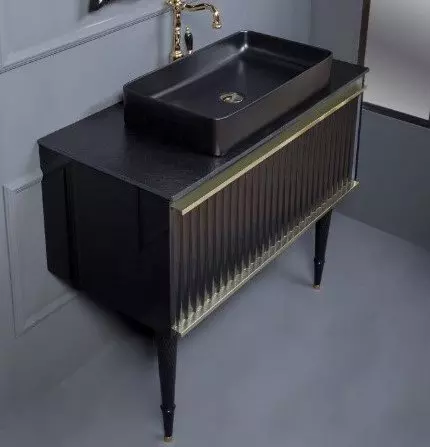 Тумба под раковину Boheme Armadi Art Vallessi Avantgarde 80 черный - золото 843-080-BG - 4