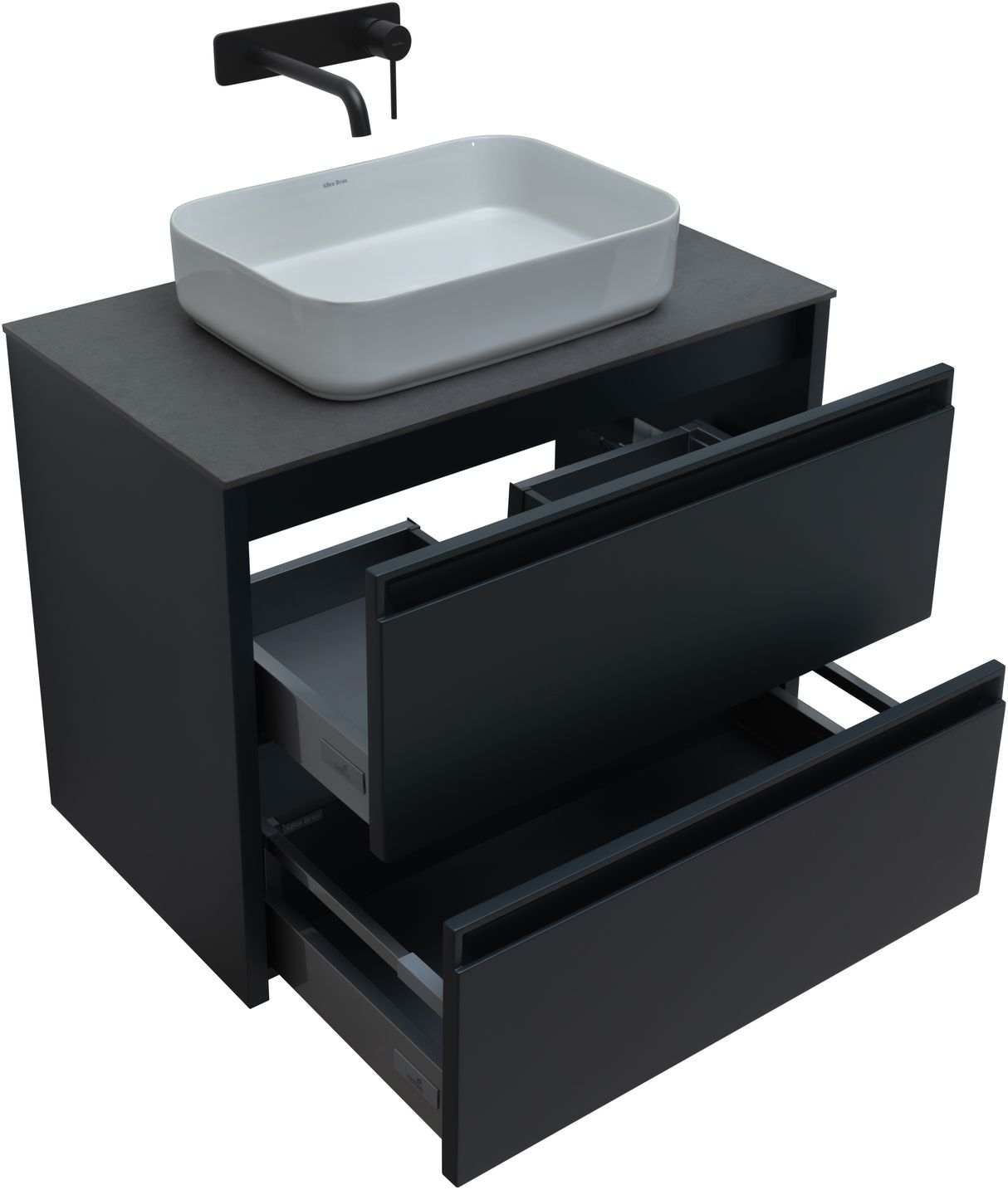 Тумба под раковину Allen Brau Fantasy 80 черный матовый 1.11001.AM - 4