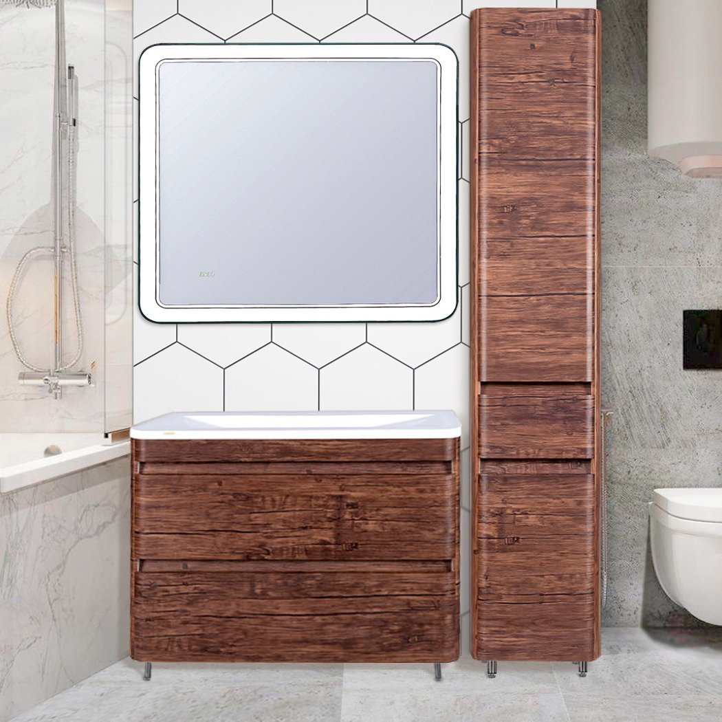 Зеркало Style Line Атлантика 100 с подсветкой и часами СС-00000669 - 1