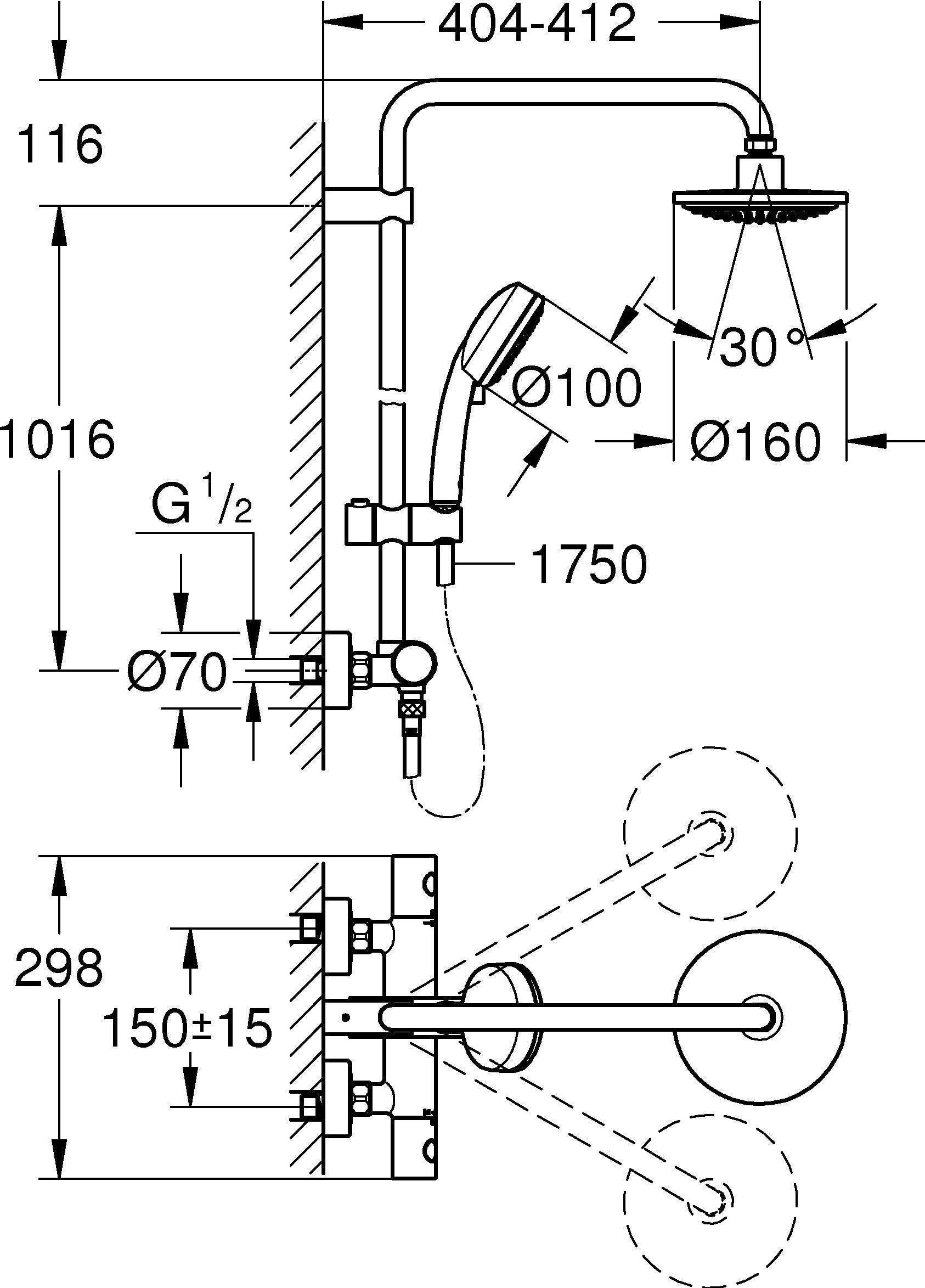 Душевая стойка Grohe Tempesta New 27922000 - 8