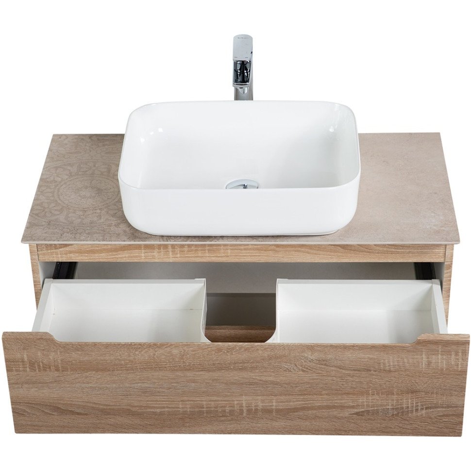 Тумба со столешницей и раковиной BelBagno Etna 100 светлое дерево - 2